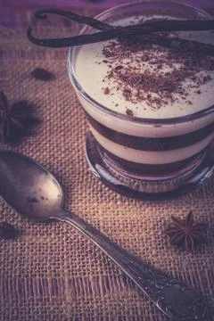 Coffee Pudding Stock-Fotos