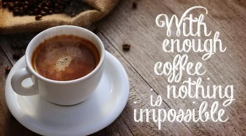 Coffee Quote Foto stock