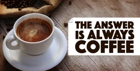 Coffee Quote Foto stock
