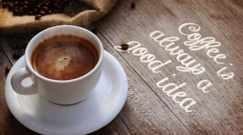 Coffee Quote Foto stock