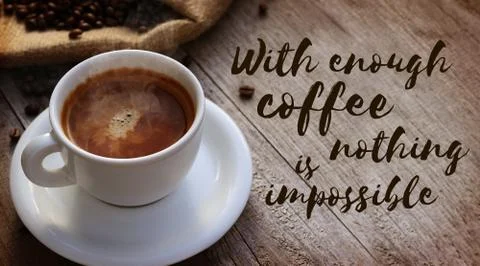 Coffee Quote Foto stock