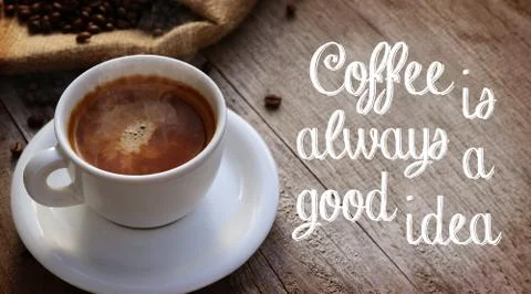 Coffee Quote Foto stock