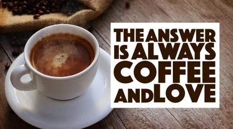 Coffee Quote Foto stock