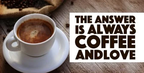 Coffee Quote Foto stock