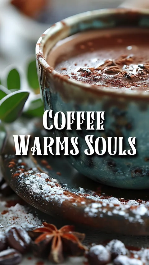 Coffee Quote Title In Retro Text Animation Coffee Warms Souls Stock Footage 295751352