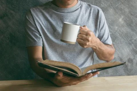 Coffee  Reading Stock Photos