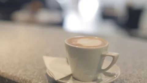 Coffee Ready to be Served in a Cafe Stock Footage 77033912