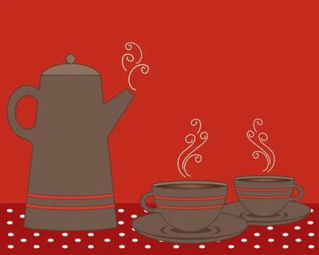 Coffee red Stock Illustration