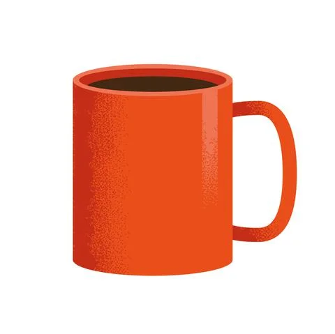 Coffee red mug Stock Illustration