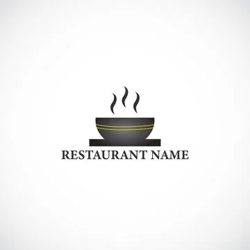 Coffee Restaurant Logo Design, Spoon, Vector, EPS Stock Illustration