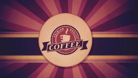 Coffee retro label animation 库存影片 99340711