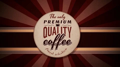 Coffee retro label animation Stock Footage 99340712