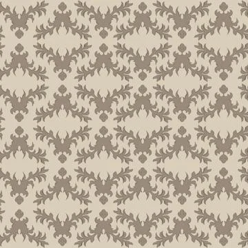 Coffee rhombic seamless pattern on cream background Stock Illustration