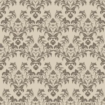 Coffee rhombic seamless pattern on cream background Stock Illustration