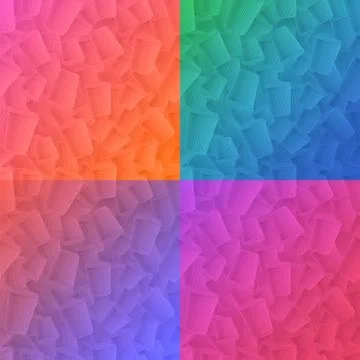 Coffee ripple cups gradient background with modern duotone effect. 4 Variations Stock Illustration