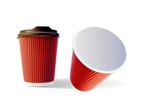 Coffee Ripple Cups. Static and Dynamic versions Stockillustratie