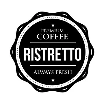 Coffee Ristretto vintage stamp Stock Illustration