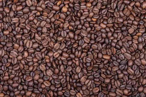 Coffee roasted  background closeup Stock Photos