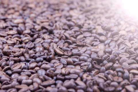 Coffee roasted  background closeup Stock Photos