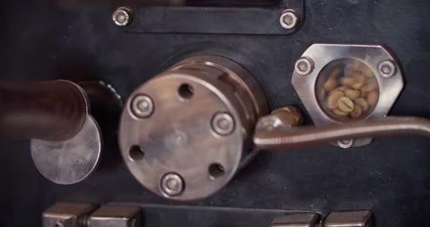 Coffee Roaster with Coffee Beans Video stock 194852930