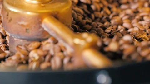 Coffee roaster cooling after roasting Stock Footage 92543241