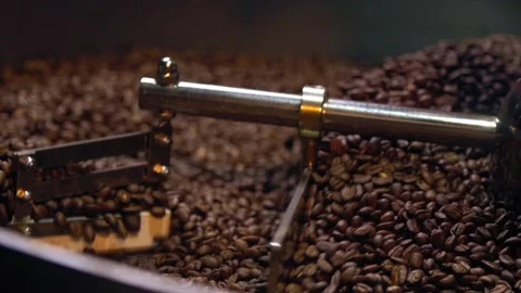 Coffee roaster cooling bin close up Stock Footage 144890643