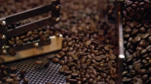 Coffee roaster cooling bin macro Stockbeeldmateriaal 144890612