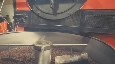 Coffee Roaster Cooling Down Stock Footage 77325453