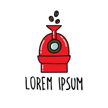 Coffee roaster doodle icon, vector illustration Stock Illustration