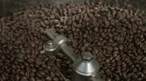 Coffee Roaster Full of Fresh Coffee Beans Видео 62395552