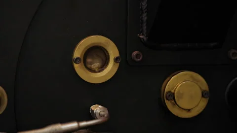 Coffee roaster machine mixing aroma beans Stock Footage 258634964