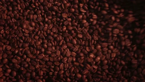 Coffee roaster process. Coffee beans roasting in roaster machine. Stock Footage 147103113