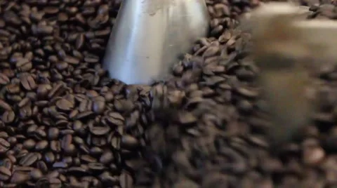 Coffee Roaster Side View Close Up Video stock 48308177