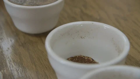 Coffee roaster testing coffee roast Stock Footage 104872912