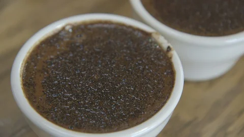 Coffee roaster testing coffee roast Stock Footage 104872956