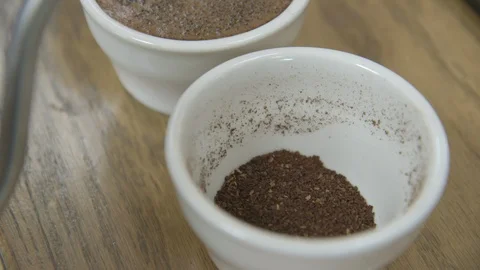 Coffee roaster testing coffee roast Stock Footage 104873054