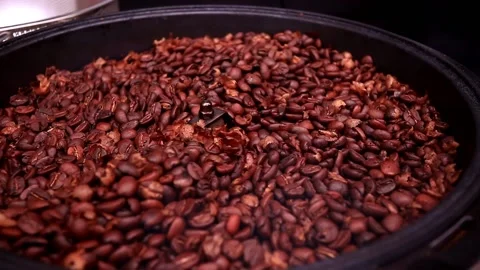 Coffee Roaster Turning Stock Footage 150909125