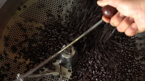 Coffee roasters machine Video stock 105979392