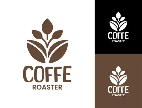 Coffee Roastery Logo Creative Artisan Bean Branding Stock Illustration