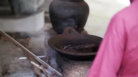 Coffee roasting bali coffee beans	 Stock Footage 130536640