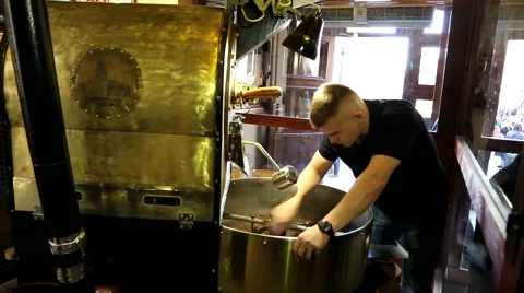 Coffee roasting Stock Footage 58935020