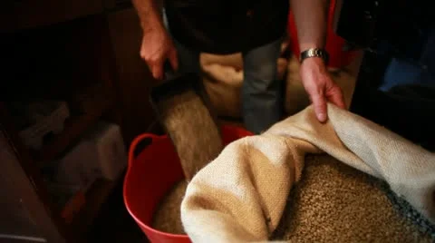 Coffee Roasting: Green Beans Vídeo Stock 22198304