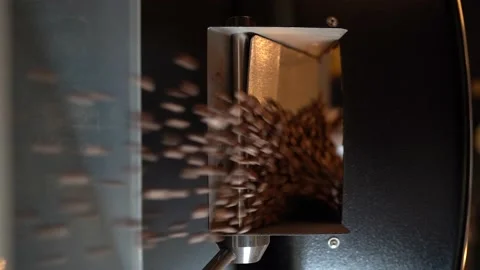 Coffee roasting machine - Cinematic 4k 100 fps - Vertical Stock Footage 181099161