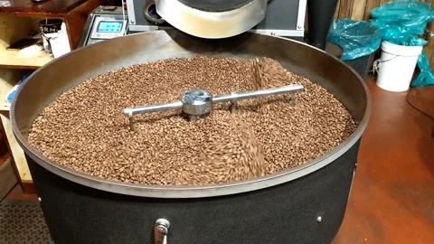 Coffee roasting machine 스톡 동영상 146494405