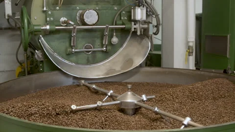 Coffee Roasting Machine, Medium Shot Stock Footage 147633424