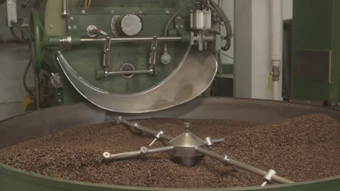 Coffee Roasting Machine, Medium Shot Stock Footage 147633680