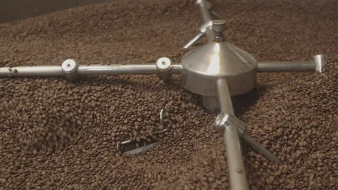 Coffee Roasting Machine, Moving Left Stock Footage 147633596