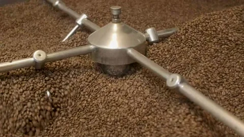 Coffee Roasting Machine, Moving Upwards Stock Footage 147633271