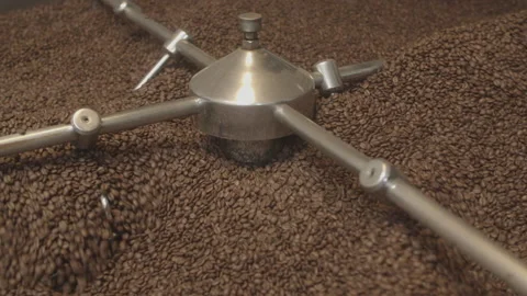 Coffee Roasting Machine, Moving Upwards Stock Footage 147633661