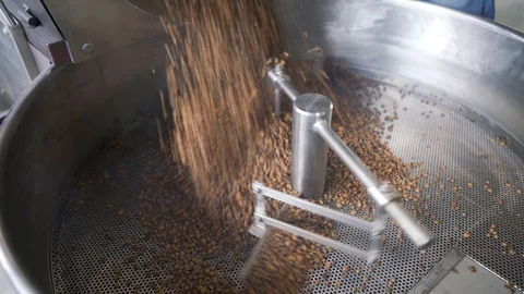 Coffee roasting machine process Stock Footage 117291716
